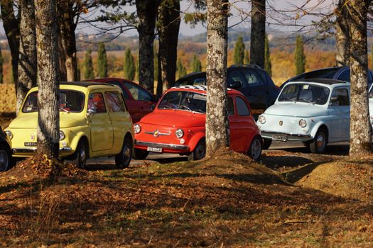 Fiat 500, cars, car, city car, color, small, concept, drive, drive, motor, highway, parking, illustration, Italian, model, engine, old, retro, road, street, style, technology, Mickey Mouse, traffic, transport , travel, vehicle, carlo sarnacchioli,