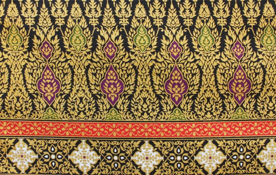 Vintage traditionnal Thai handmade fabric texture background