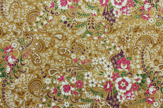 Vintage traditionnal Thai handmade fabric texture background