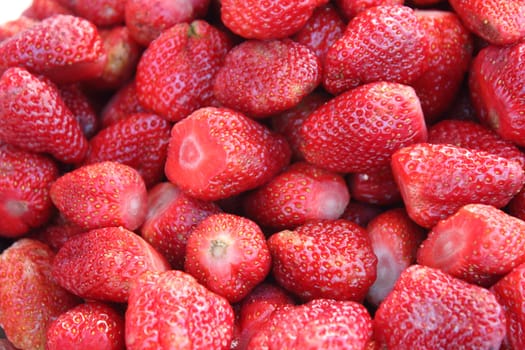 Background of fresh strawberries