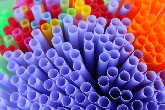 Colorful of drinking straw background