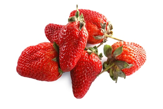 Strawberries isolated on white background