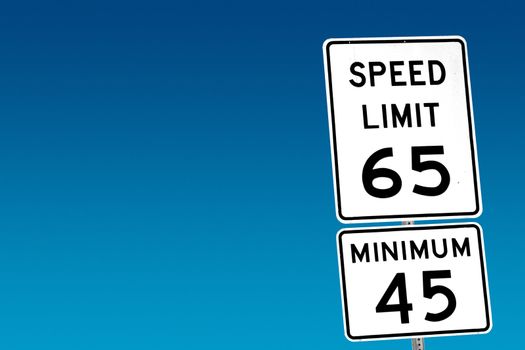 Simple country road speed limit sign