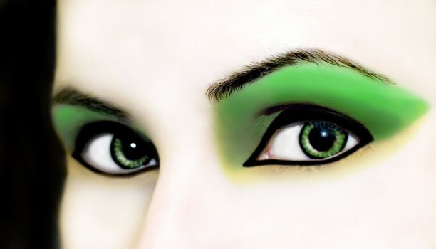 Detail of glamorous and very beautiful feminine eyes     