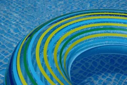 A swimming-belt in a swimming-pool.