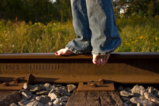 Tip-toeing along the train tracks