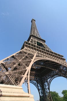 Eiffel Tower from right below