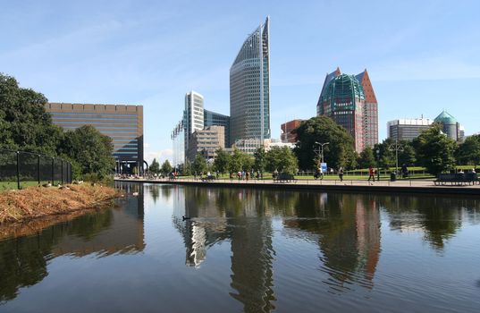 Modern skyline of The Hague, Holland
