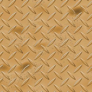 A gold/bronze/copper toned diamond plate texture - a great metal background for an industrial or contruction type look.  Fully tileable - this tiles seamlessly as a pattern.