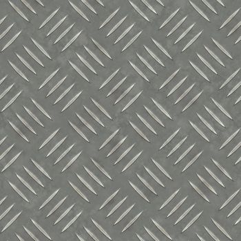 Diamond plate metal texture - a very nice background for an industrial or contruction type look.  Fully tileable - this tiles seamlessly as a pattern.
