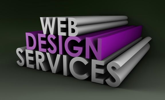 Web Design Services As a Concept in 3d