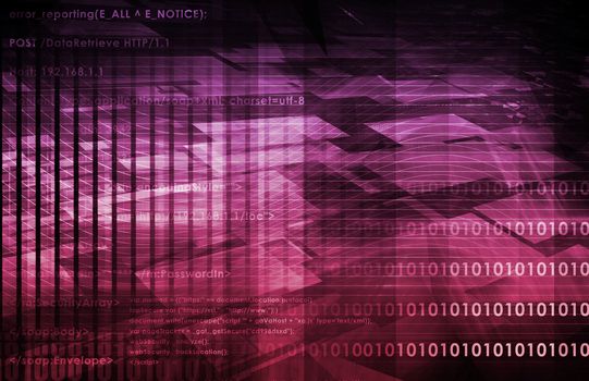 Technology Abstract with Futuristic Lines as Art