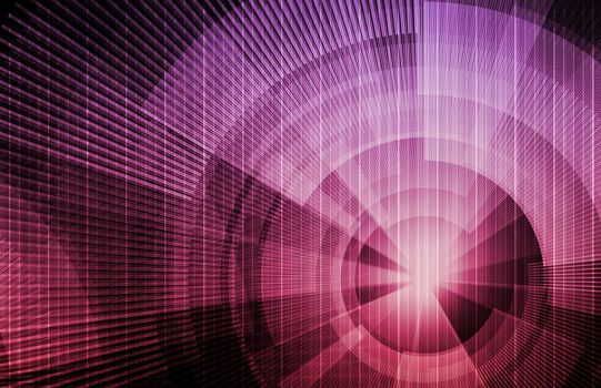 Science Technology Data as a Abstract Art