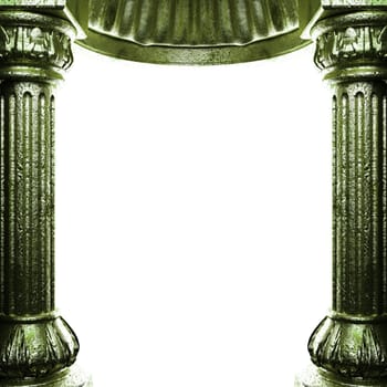 bronze columns and arch made in 3D