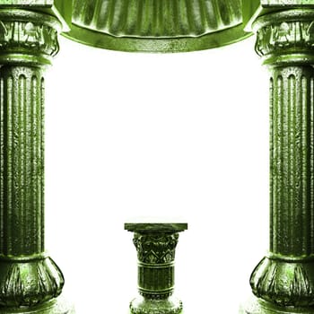 bronze columns and arch made in 3D