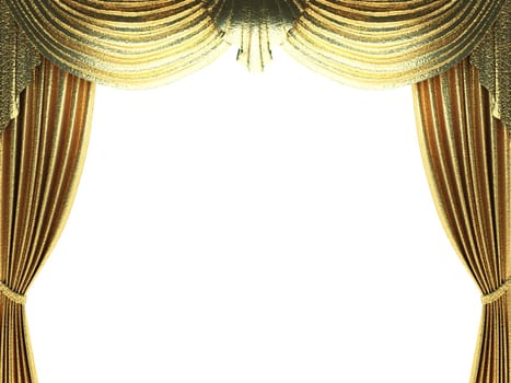 velvet curtain opening scene made in 3d