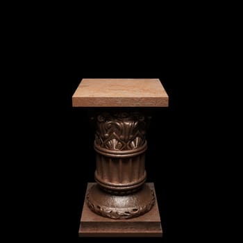 bronze column made in 3 D graphics