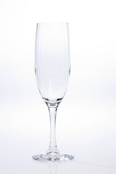 drink series: empty wine glass over white