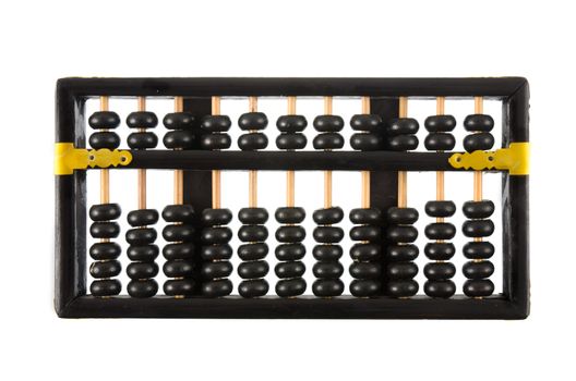 Antique Abacus isolated on white background.