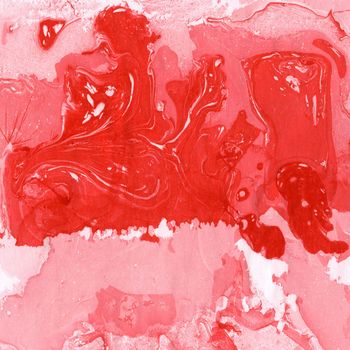 Abstract background, watercolor, hand painted on a paper. Pink, red, violet, white