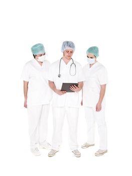 Doctor and Nurses isolated on white background