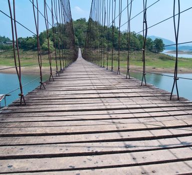 Rope bridge in Kaeng Krachan National Park, Phetchaburi, Thaiand