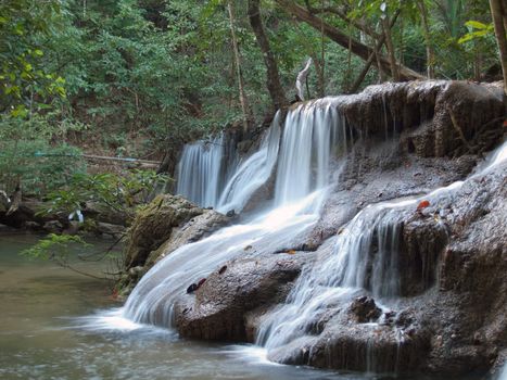 Seventh floor of Huay Mae Kamin Waterfall, Khuean Srinagarindra National Park, Kanchanaburi, Thailand