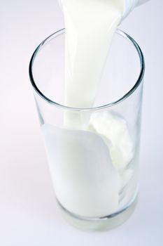 glass of milk with a bottle