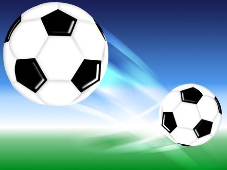 flying soccer football background design