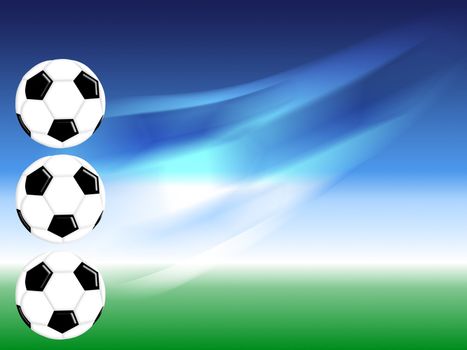 flying soccer football background design