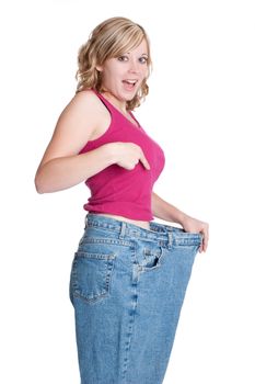 Big pants weight loss woman