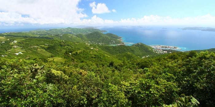 View of Tortola from Sage Mountain National Park - British Virgin Islands.