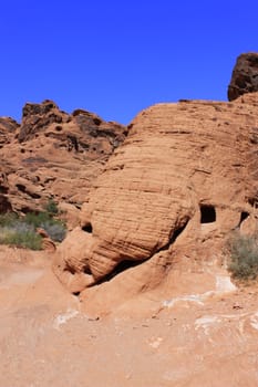 Amazing red rock formations at Valley of Fire State Park in Nevada.