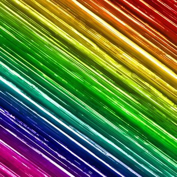 A rainbow colored illustration with textured rainbow colored lines.