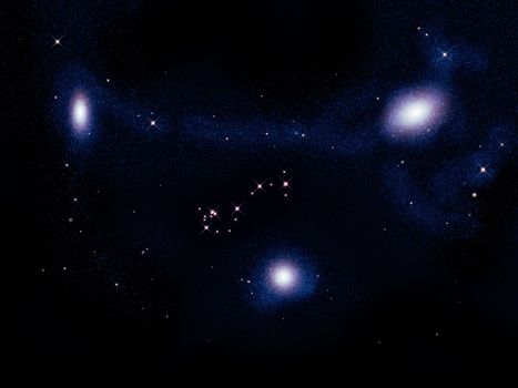 Stars of outerspace with the stars of Scorpius