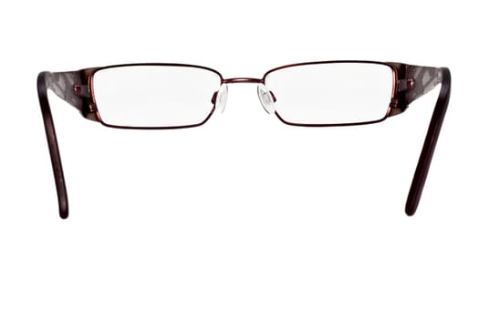 A  pair of eye glasses on a white background