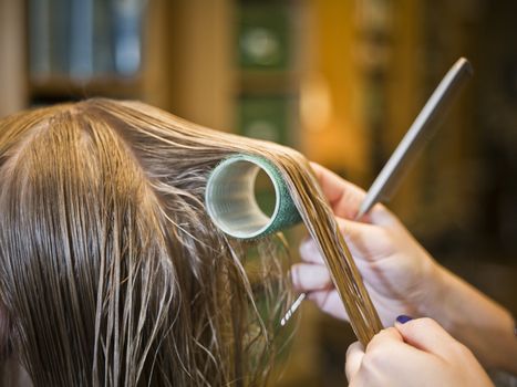 Situation in a Hair salon close-up