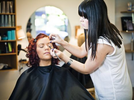 Make-up situation in a Beauty spa