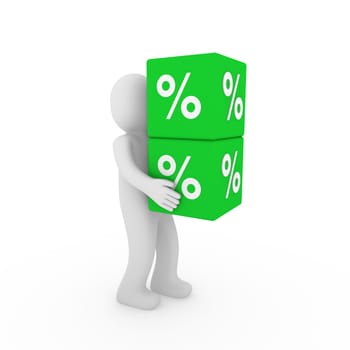 3d human green sale cube success percent business