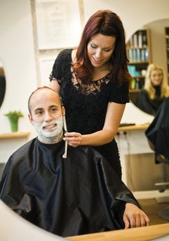 Shaving situation at the hair salon