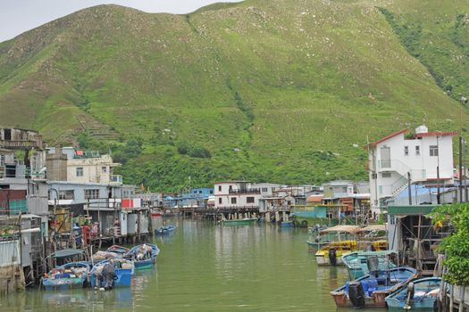 Tai O fishing village with stilt house in Hong Kong 