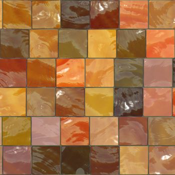 orange bathroom tiles pattern
