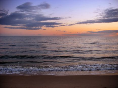 A pretty sunset at a New England beach - Connecticut, USA