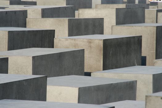 Stone blocks of the holocaust monument in Berlin
