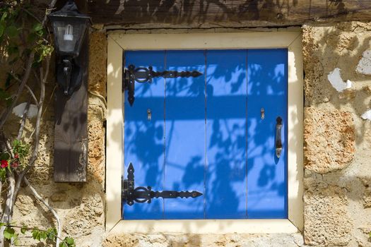 colors of Crete - old window in Malia