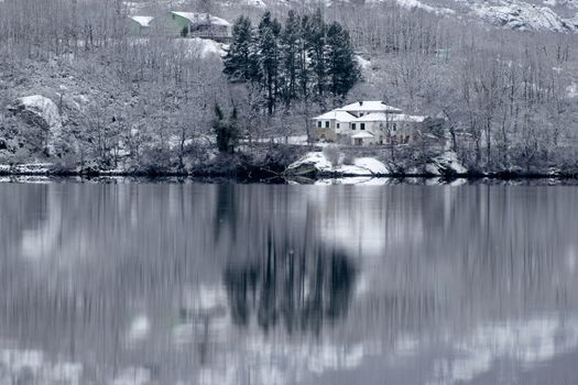 Winter scene at Northern Spain