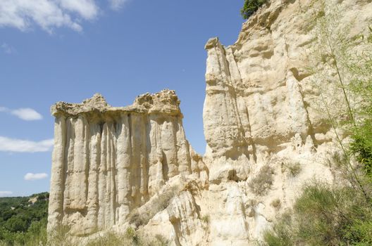 geological erosion, canyon in south of France
