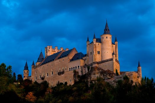 Fantastic castle and residence  of kings of  the medieval epoch