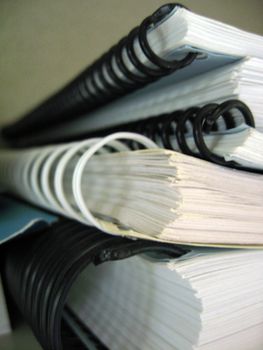 an isolated stack of Spiral Bound Books stationary