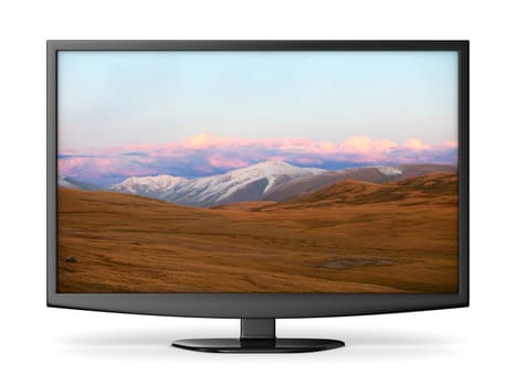 TV on white background. Isolated 3D image